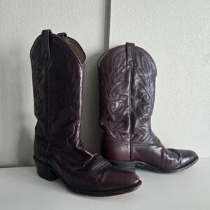 DAN POST Cowboy Boots Black Cherry Men's 10.5 D